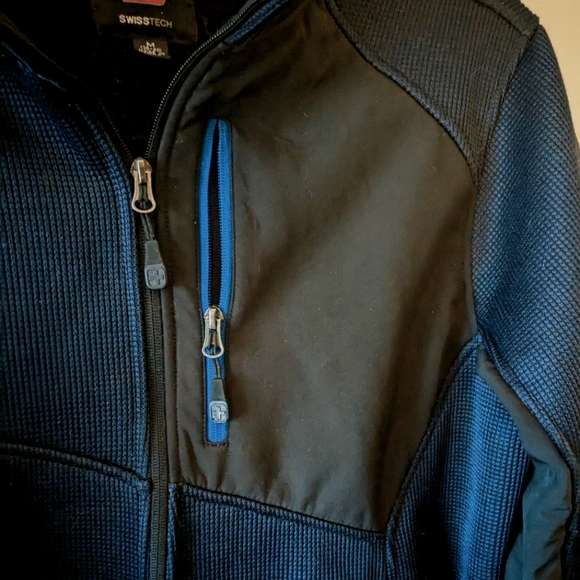 Swiss Tech Men's Fleece Lined Zipper Jacket Navy Size Medium - Picture 4 of 9
